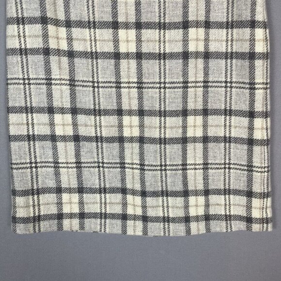 LL Bean Wool Blend Plaid Pencil Skirt Size 12 Lined Favorite Fit Preppy Academia - Picture 8 of 16